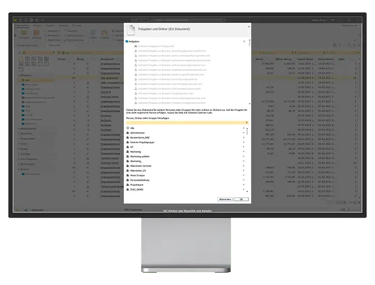 desktop monitor front dms ecm dateiablage freigaben