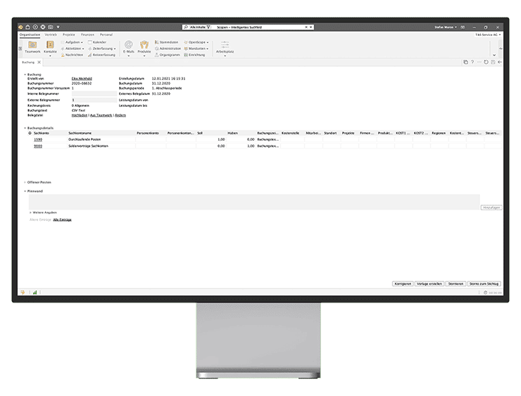 desktop monitor front finanzen banken integriert