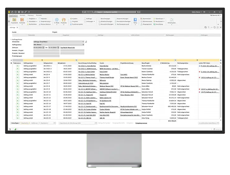 desktop monitor front organisation auftraege auftragsverwaltung