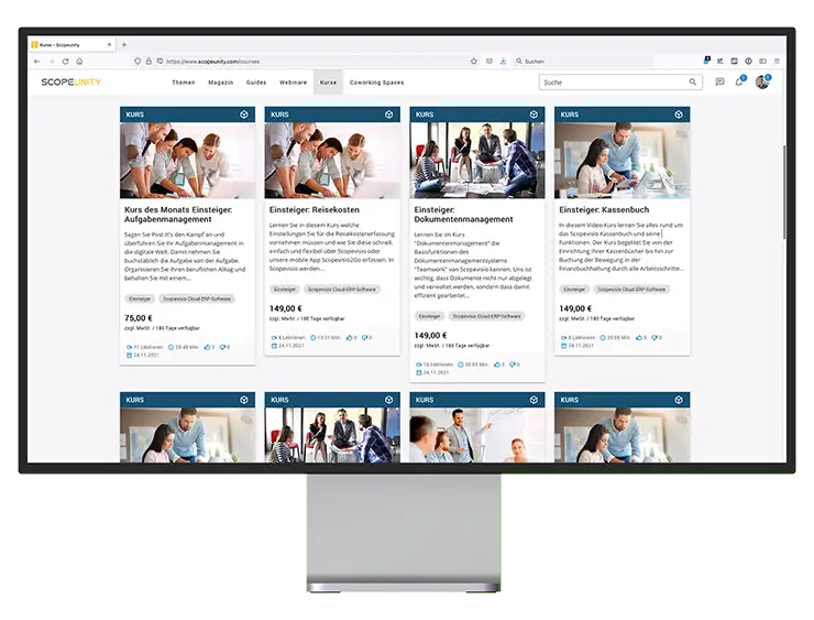 desktop monitor front startups einrichtung online kurse guides