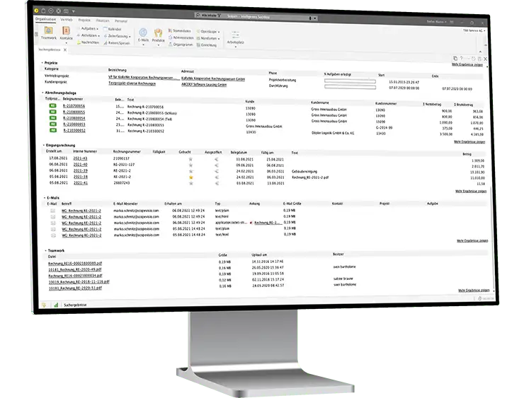 desktop monitor left dms ecm archivierung mobil