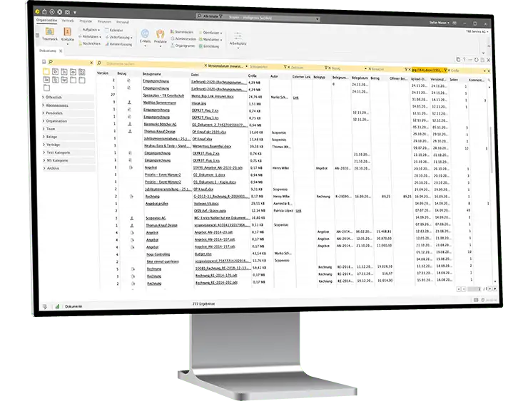 desktop monitor left dms ecm dateiablage informationsfluss