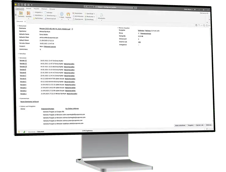 desktop monitor left dms ecm microsoft365 versionierung