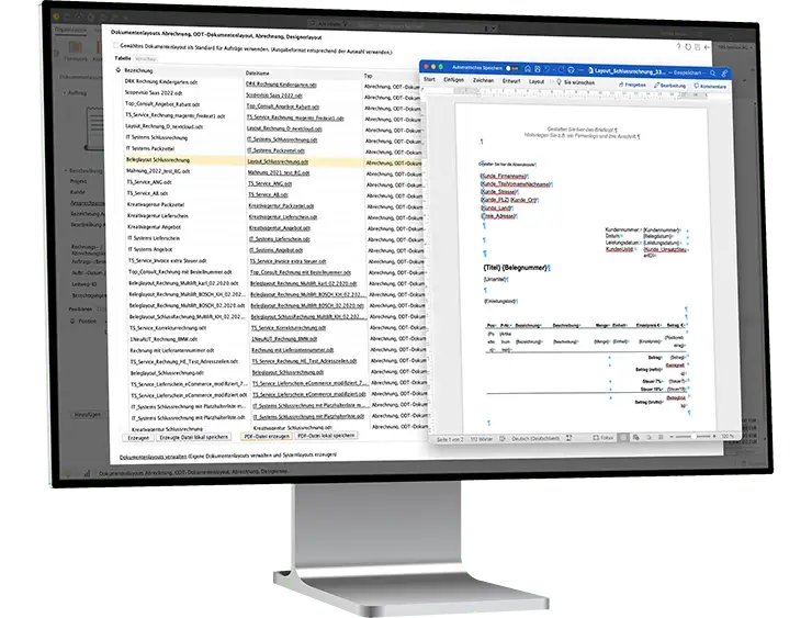 desktop monitor left organisation auftraege auftragsvorlagen