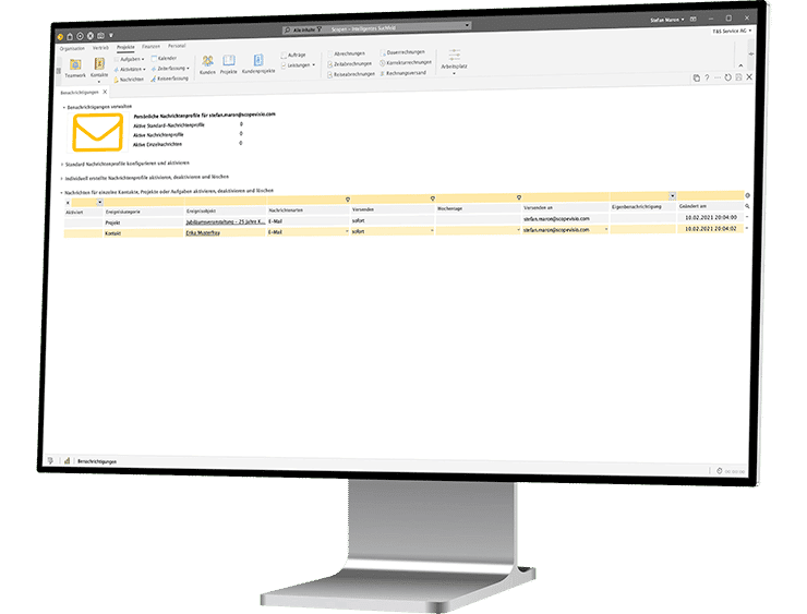 desktop monitor right organisation nachrichten intergriert