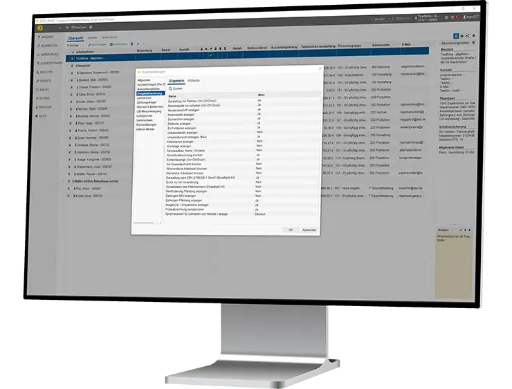 desktop monitor right personal eurodata mandant druckeinstellungen