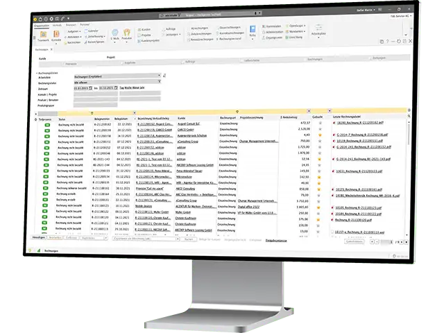 scopevisio desktop monitor header right organisation abrechnungen header