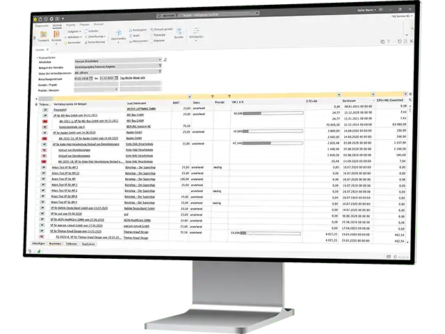 scopevisio desktop monitor header right vertrieb forecast header